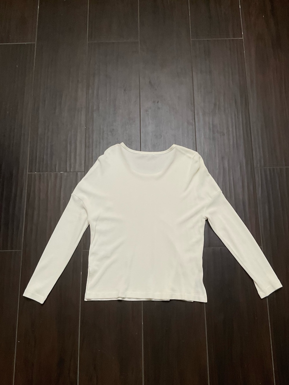 James Perse Lightweight Cream Long-Sleeve Women's Top - Picture 2 of 3